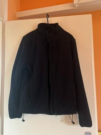 Veste polaire simple noire zippée à col montant – Taille XS