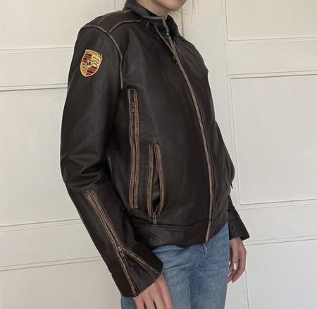 Porsche Lederjacke Damen Grösse M braun guter Zustand