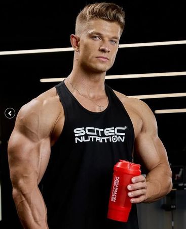 Scitec Nutrition Herren Tank Top Muskelshirt Blau XL - NEU
