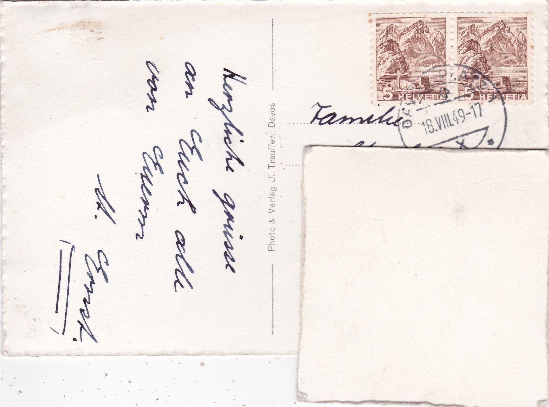 Cartoline postali: Davos Kühe 1949 – Usato da Herisau venduto da Lisegrat2008 1