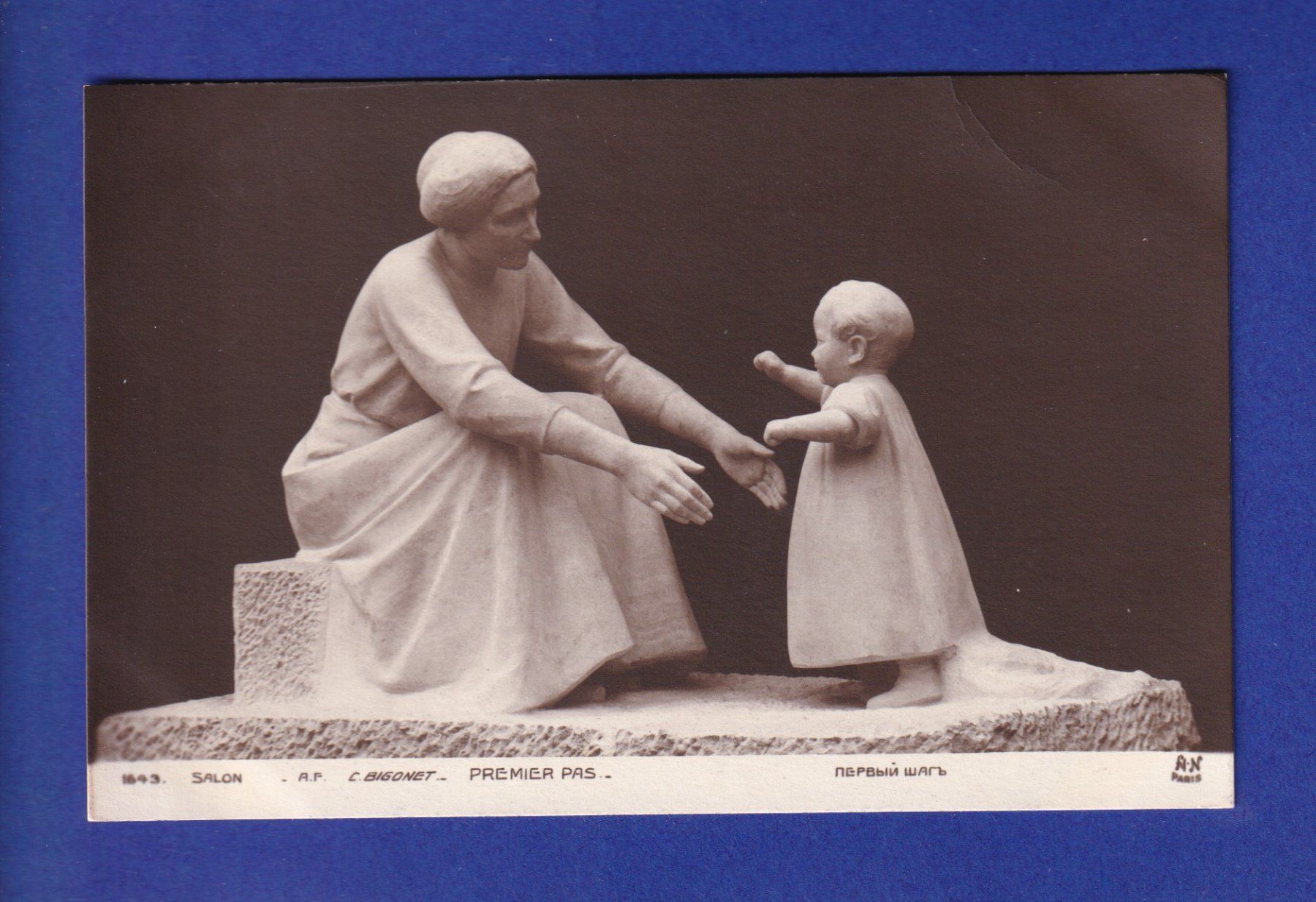 Cartoline postali: ENFANT - Sculpture - Premier pas – Usato da Pully venduto da nicecards-shop