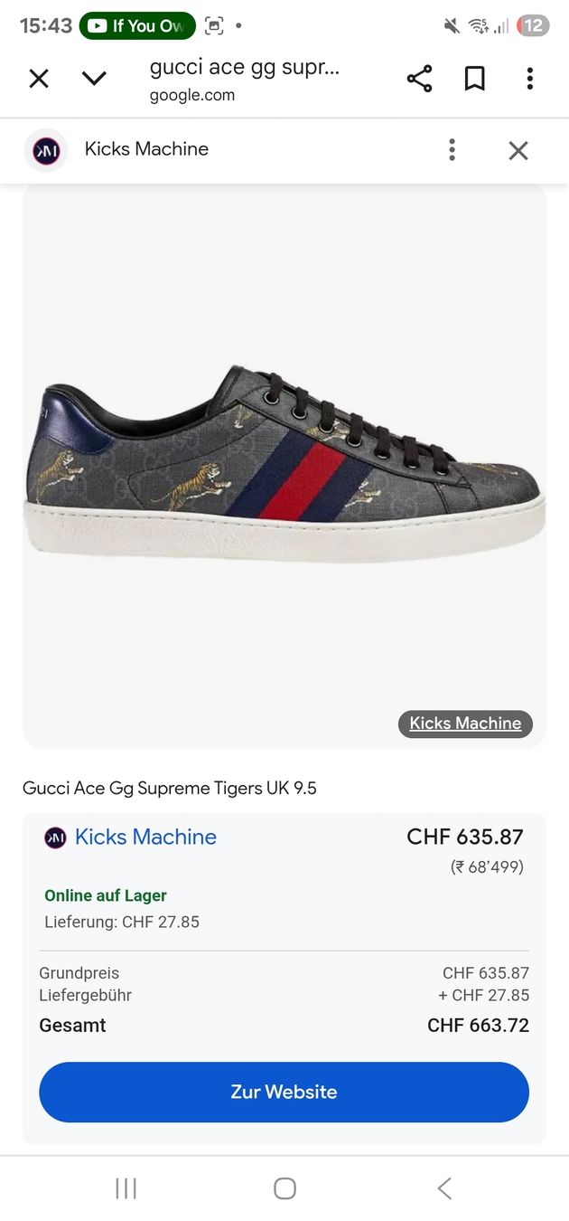 Louis Vuitton Scarpe da uomo: Gucci Ace GG Supreme Tiger – Nuovo (secondo la descrizione) da Zürich venduto da joe_6chq 5