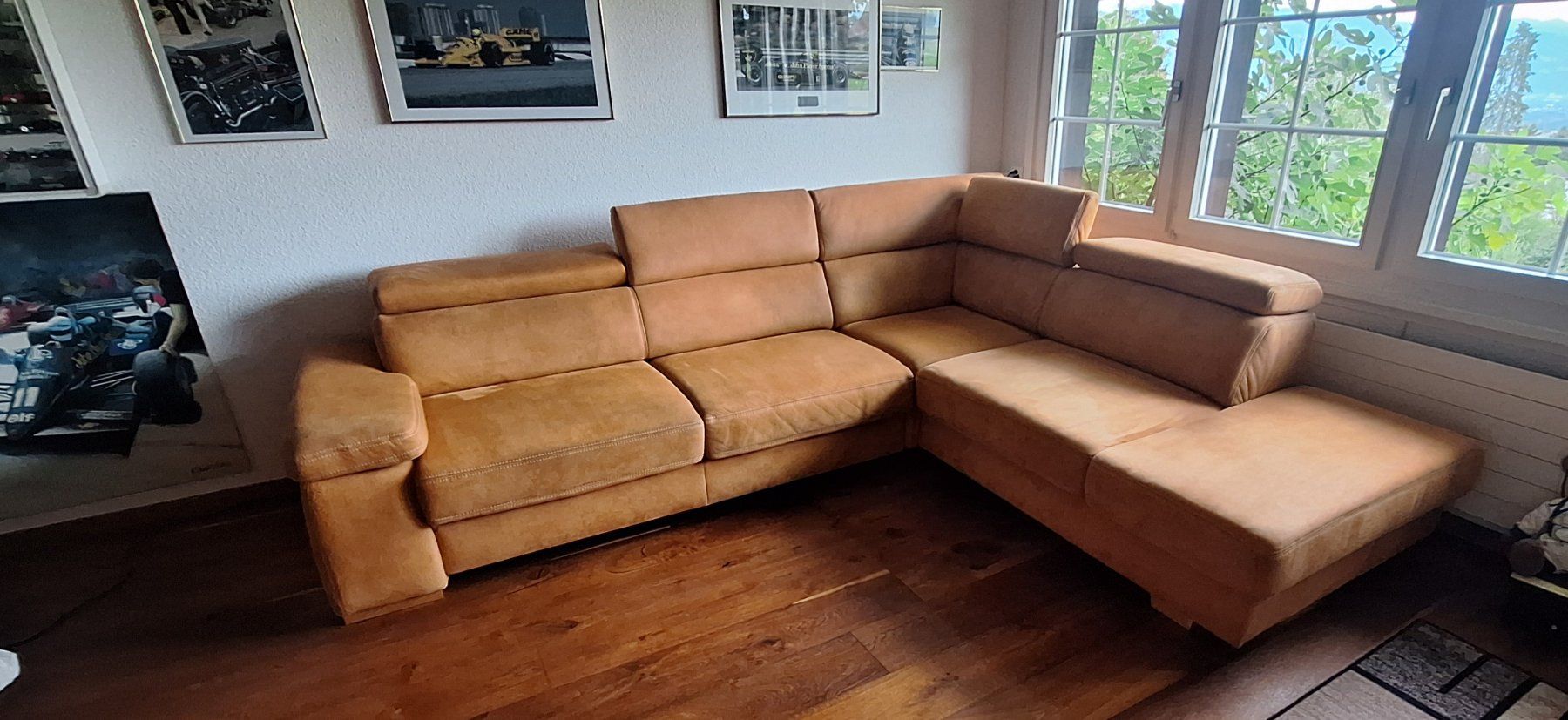Divani: Polstergarnitur /Ecksofa Microfaser Braun 175cm x 230cm – Usato da Rebstein venduto da Type25 5