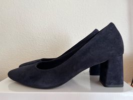 Tamaris escarpins bleu marine suède taille 41 bon état