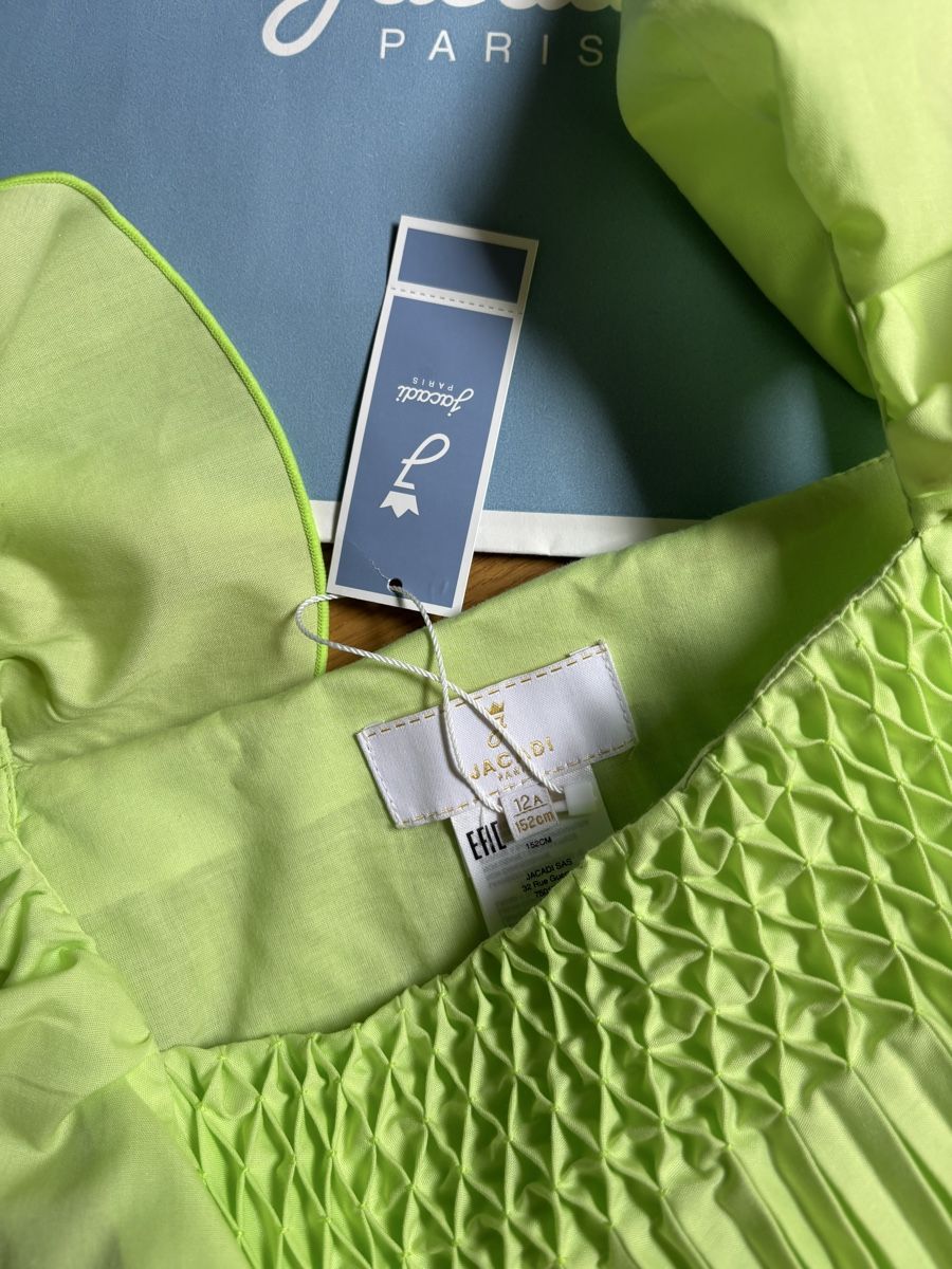 Jacadi Vestiti & Gonne: Robe plissée vert anis Jacadi 12 ans - 152cm NEUVE – Nuovo e nell'imballaggio originale da Founex venduto da ari_2gt7 5