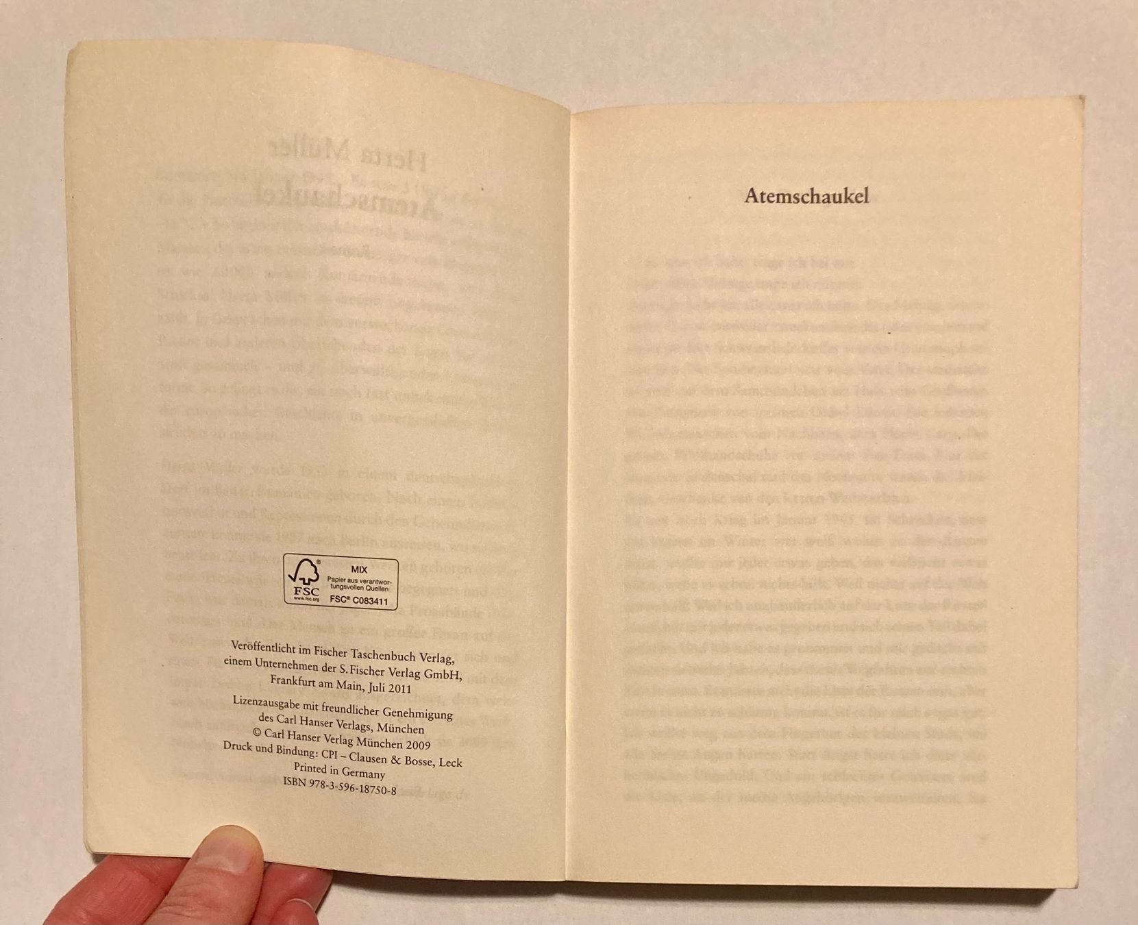 Libri: Atemschaukel (von Herta Müller) – Usato da Bubendorf venduto da Alpenheidi 4