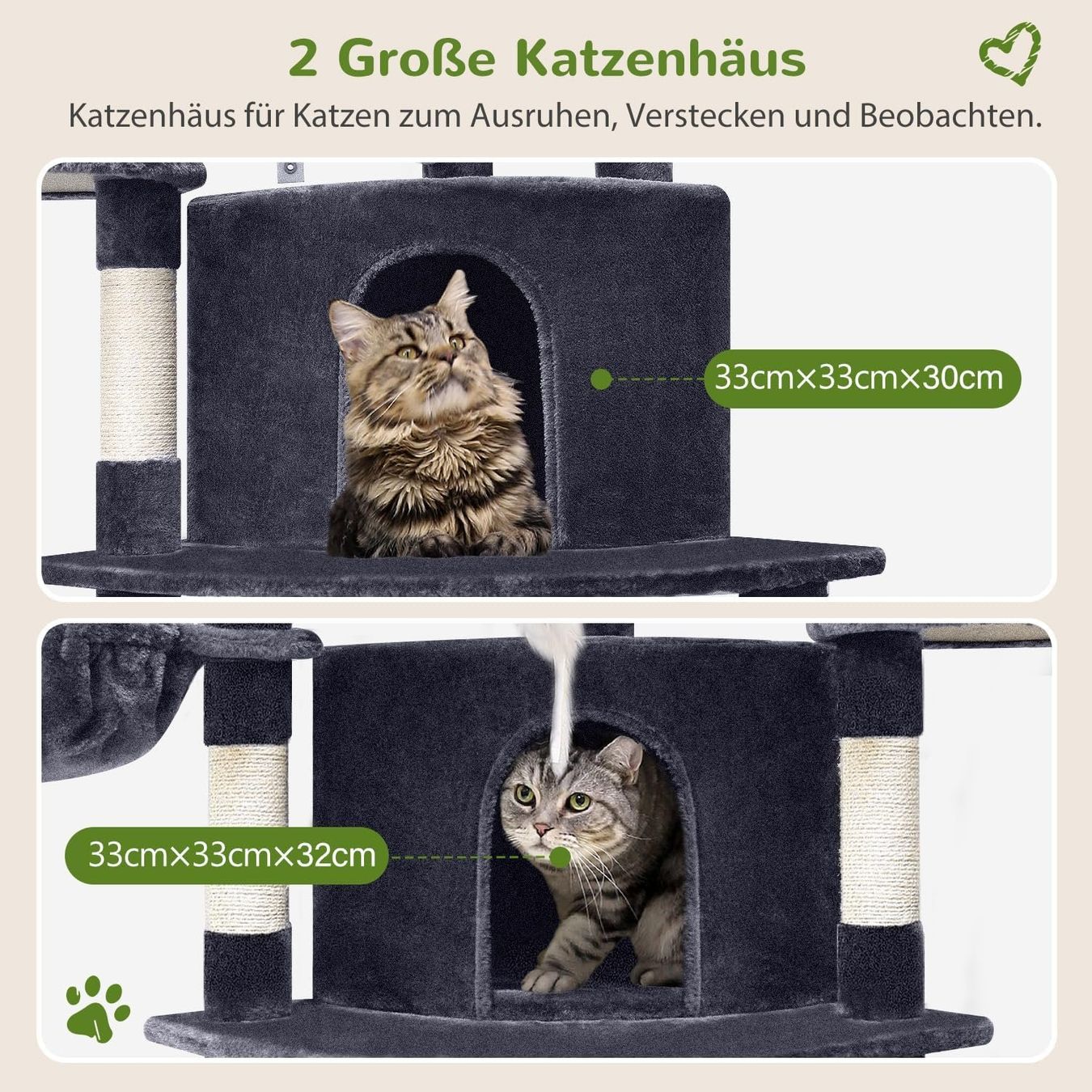 Tiragraffi: Kratzbaum Katzen Eckkratzbaum Katzenbaum 167cm stabil grau – Nuovo e nell'imballaggio originale da Wittenbach venduto da VELARO 5