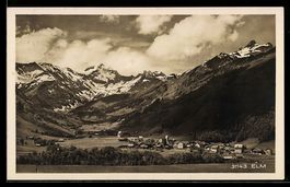 AK Elm, Ort mit Bergpanorama