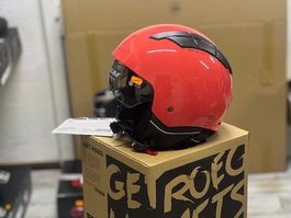 Casco demi jet Cgm Slot rosso S