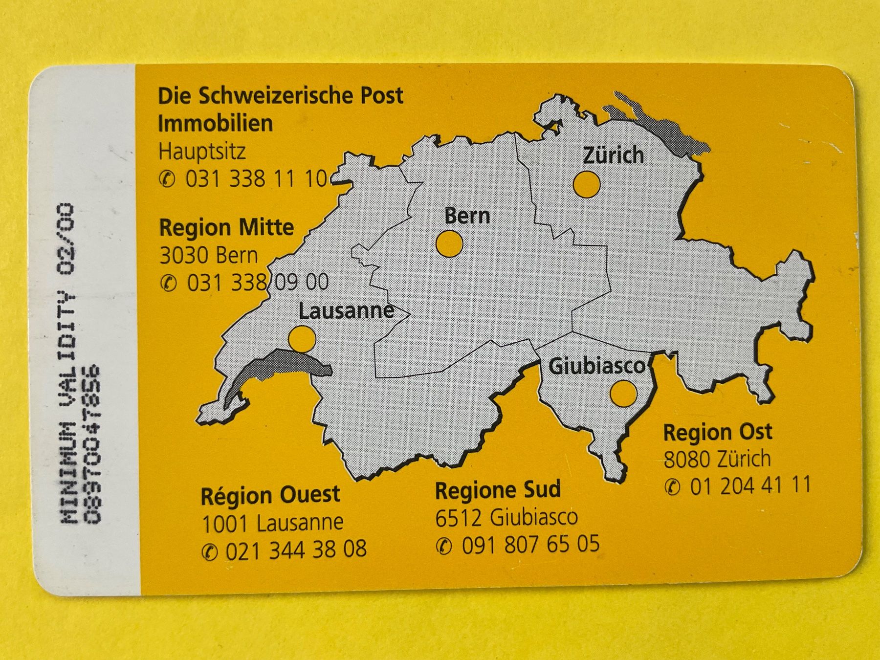 Swisscom Schede telefoniche: Taxcard La Poste, Die Post, La Posta – Usato da Winterthur venduto da Grap75 1