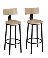 %neue 2er Set Barhocker Poole Industrial Holz hell, Eiche