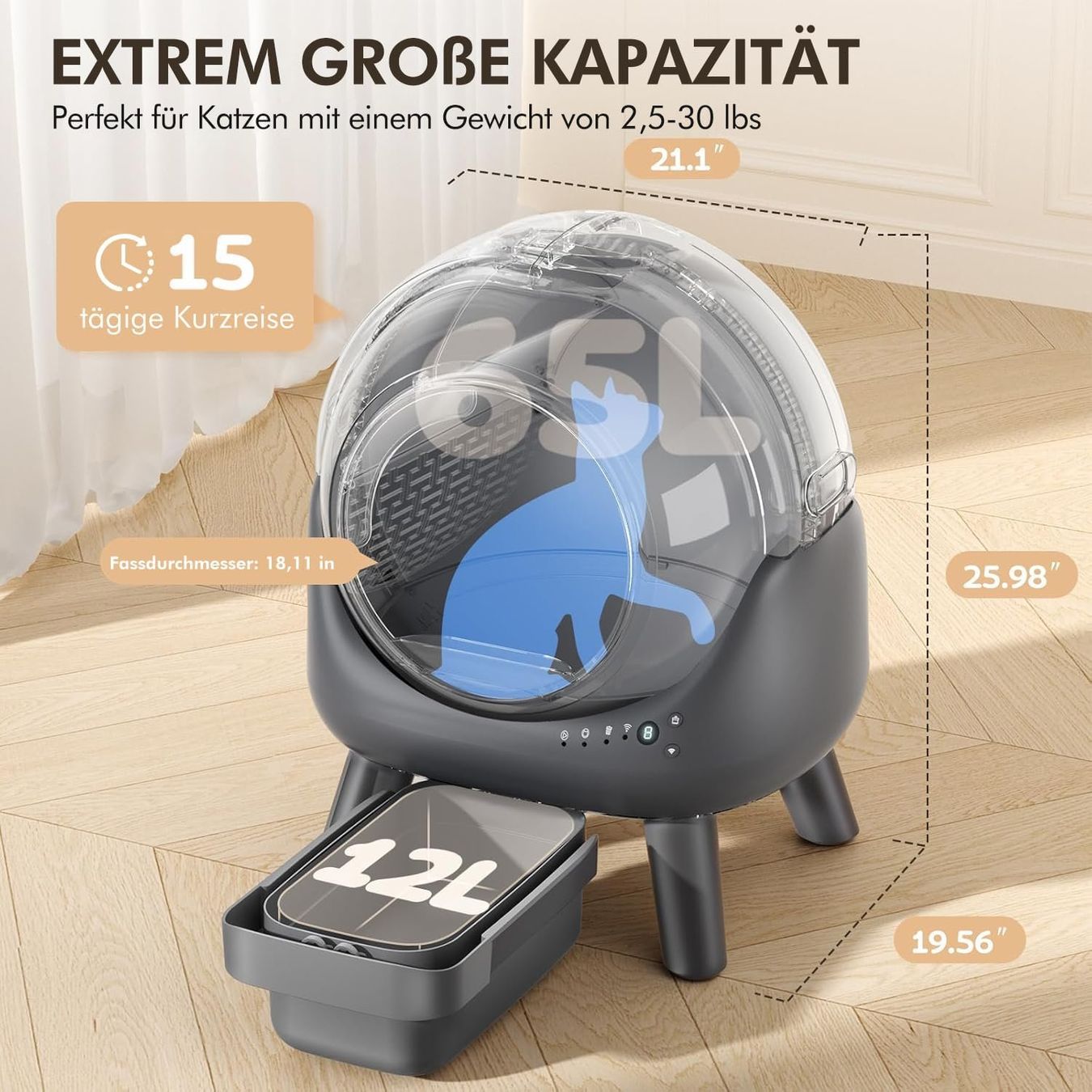 WC: NEU - Selbstreinigende Katzentoilette – Usato da Grabs venduto da applegrabs 4
