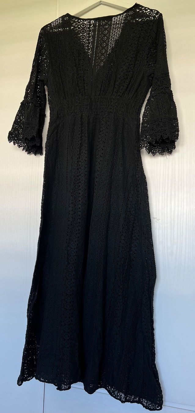 Vestiti: Robe longue noir en coton/ tricot – Usato da Onex venduto da mirza02 2