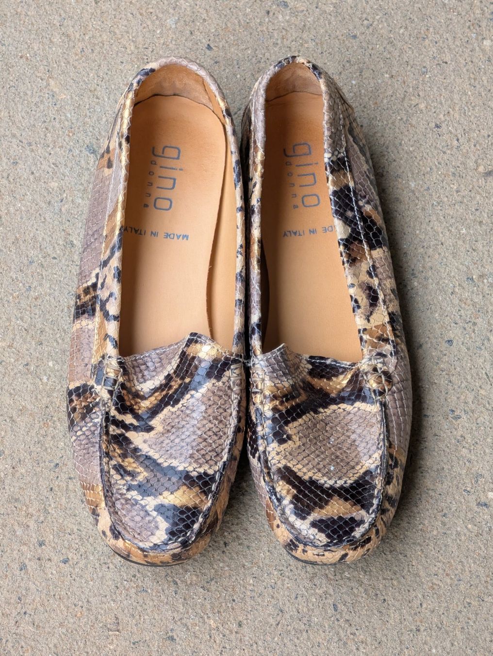 Scarpe da donna: Schicke Gino Donna Loafer Python-Look, Grösse 39, Leder, ... – Usato da Herisau venduto da apo_bxx7