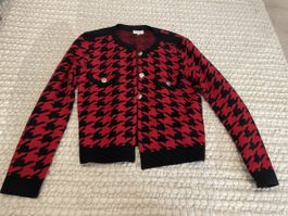Claudie Pierlot Red Black Jacket Sweater