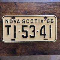 🇨🇦 1966 Vintage Autoschild, Nova Scotia T1-53-41 - Kanada 