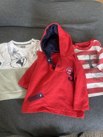 Bundle of 3 Baby Long Sleeves Sweatshirts, Size 12-18 Months
