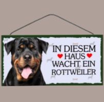 🔥 ROTTWEILER Hunde Holzschild mit Kordel 🎀 12x25cm OVP 🔥