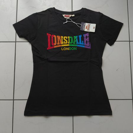 Lonsdale T-Shirt Schwarz Damen Grösse L Neuwertig Top!