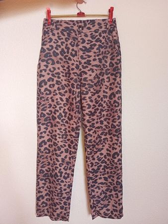 Stoffhose Damen Leopardenprint Grösse 36
