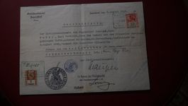 Bescheinigung Zivilstandsbeamte Kt. Bern 1946
