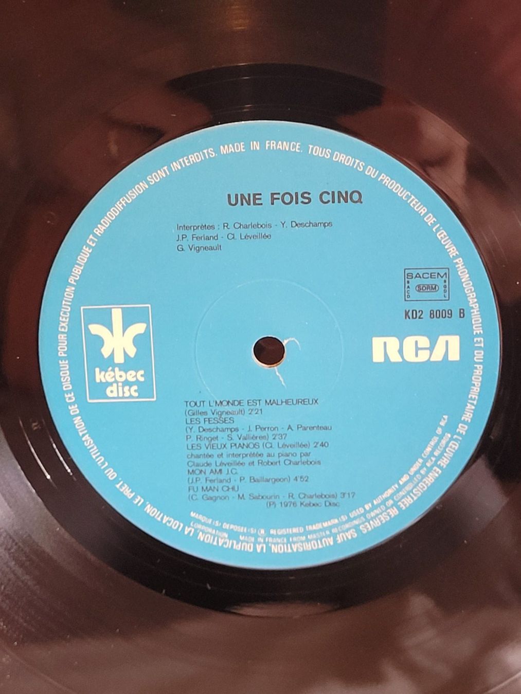 Schallplatten: Vinyle 1 FOIS 5  - Spectacle 1976 - Excellent état – Gebraucht aus La Chaux-de-Fonds von reu_kx5l 4
