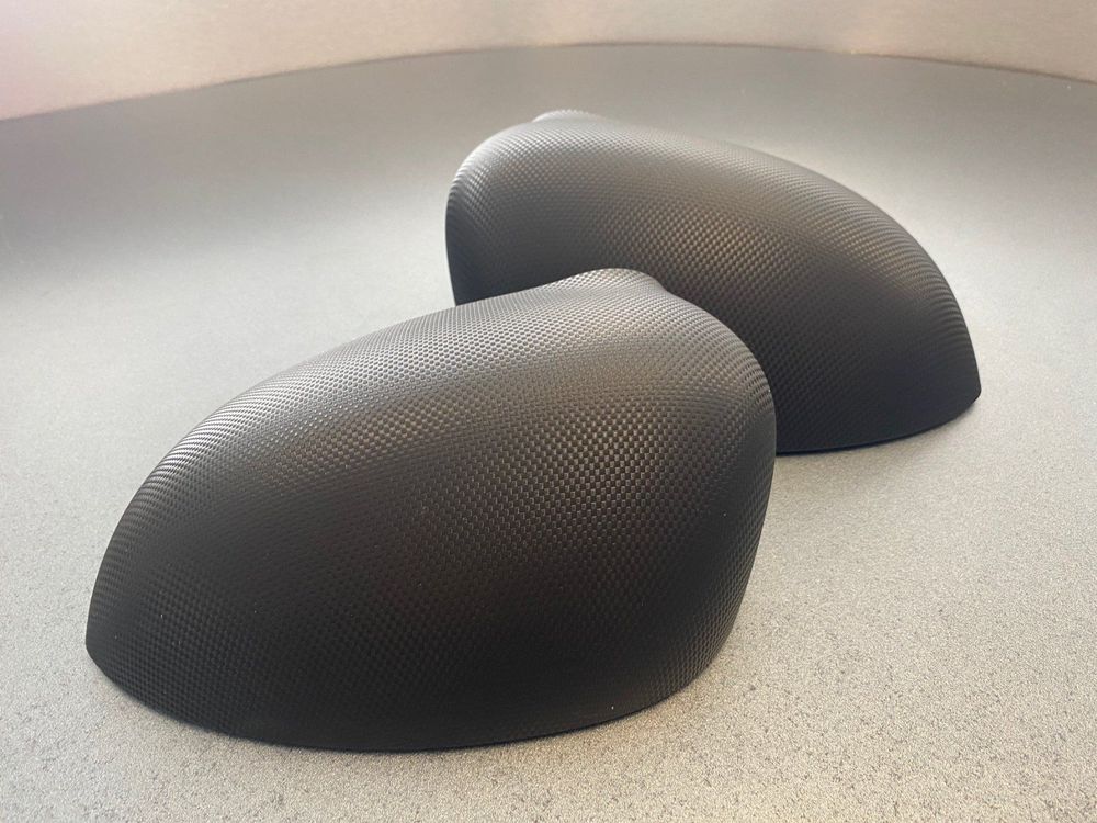 Tür Spiegelkappen Für Fiat 500 2012-2017 - Glänzend Schwarz Außenspiegel Abdeckungen Paar