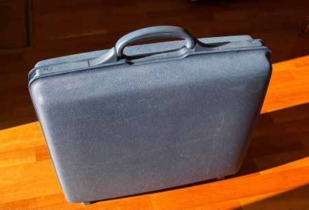 Valise week-end vintage Samsonite, bleu - utilisée 1 fois.