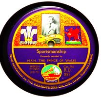 Seltene 30cm Schellackplatte vom "The Prince of Wales"