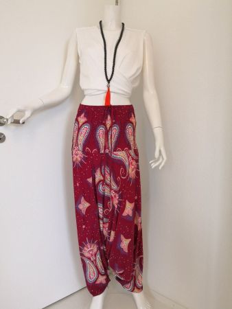 🤩3 STK: BOHO-CHIC YOGA-HOSE BORDEAUX & HAUSSCHUHE & D&G P