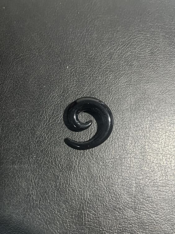 Spirale Extension Acrylique Noir - Piercingline, Pour Élargissement Oreille Ou Bijou, Taille 2-14mm