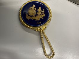 Handspiegel vergoldet