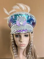 Burning man LED Handmade Captain party hat Meermade 57