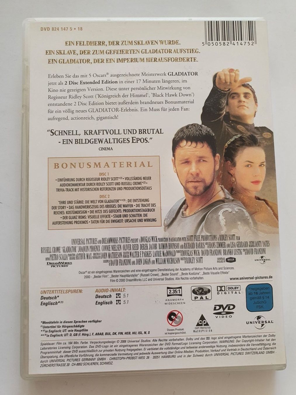 Alle DVDs: Gladiator – Gebraucht aus Oberdorf BL von BaldenEagle 1