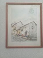 Dipinti ad acquerello Quito, set di 6, incorniciati