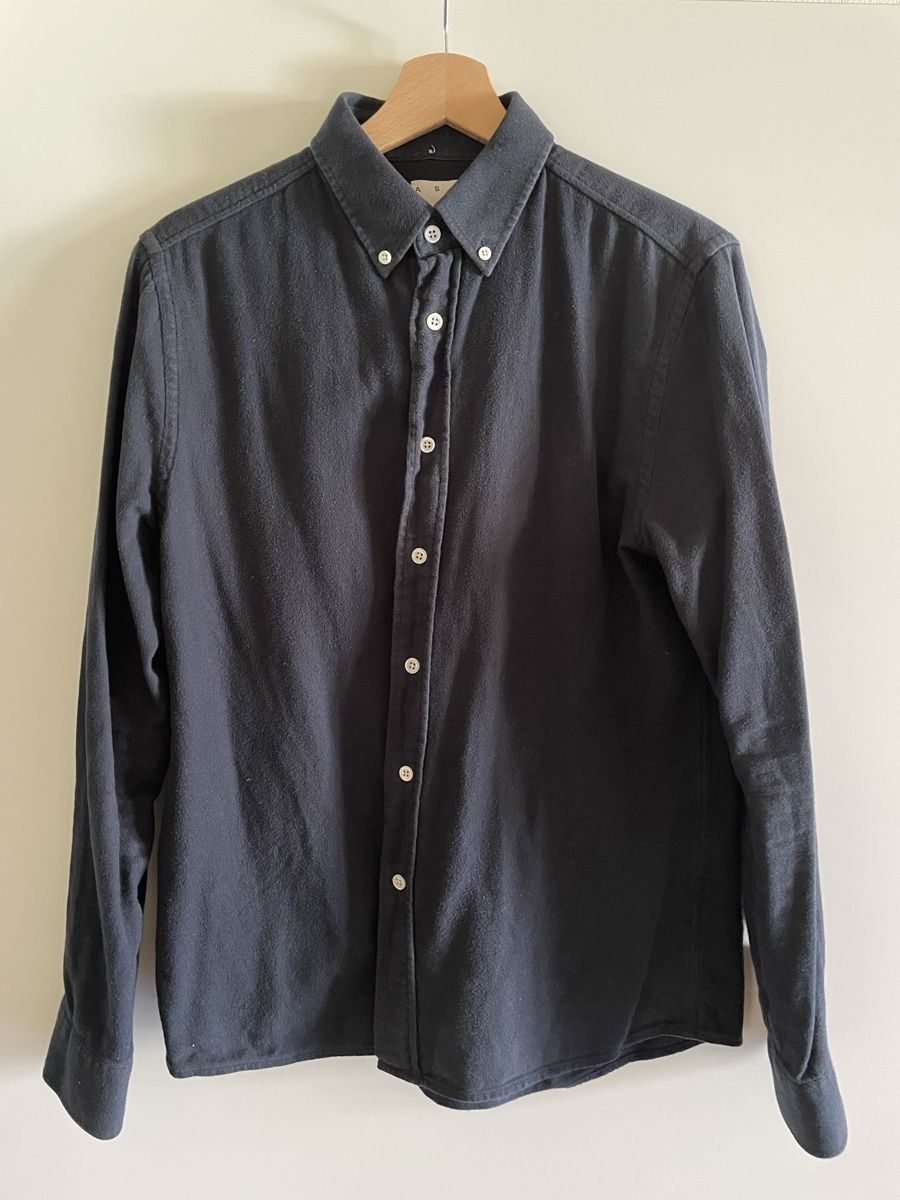 Hemden: ASKET | Flannel Hemd navy  – Gebraucht aus Zürich von okocha73