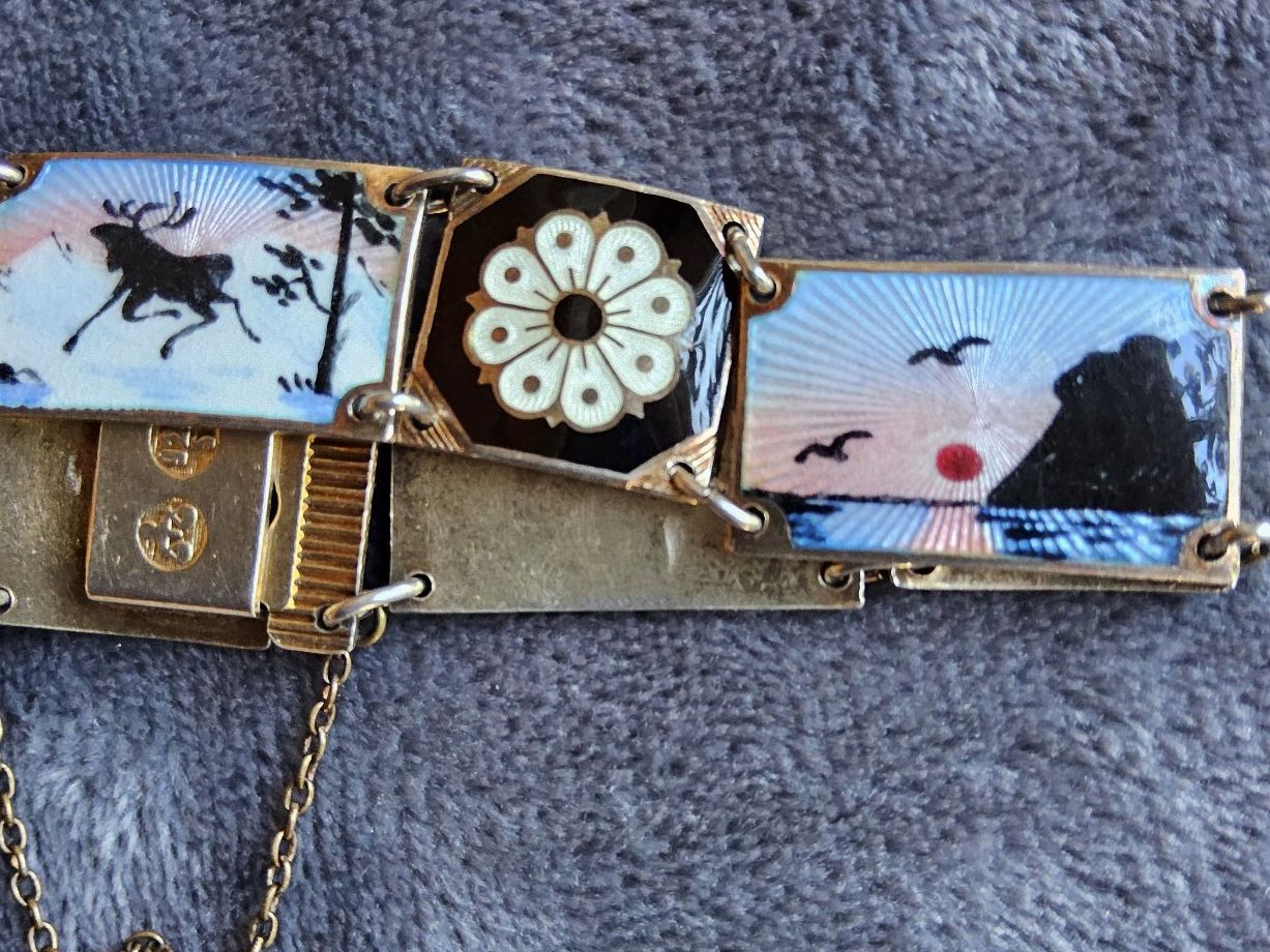 Bracciali & Braccialetti: Vintage David Andersen Email Sterling Armband 50er – Usato da Zürich venduto da SciTec 9