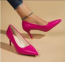 NEUE schlichte uni pinke Pumps Absatz 7,5cm Gr. 36 - 224317