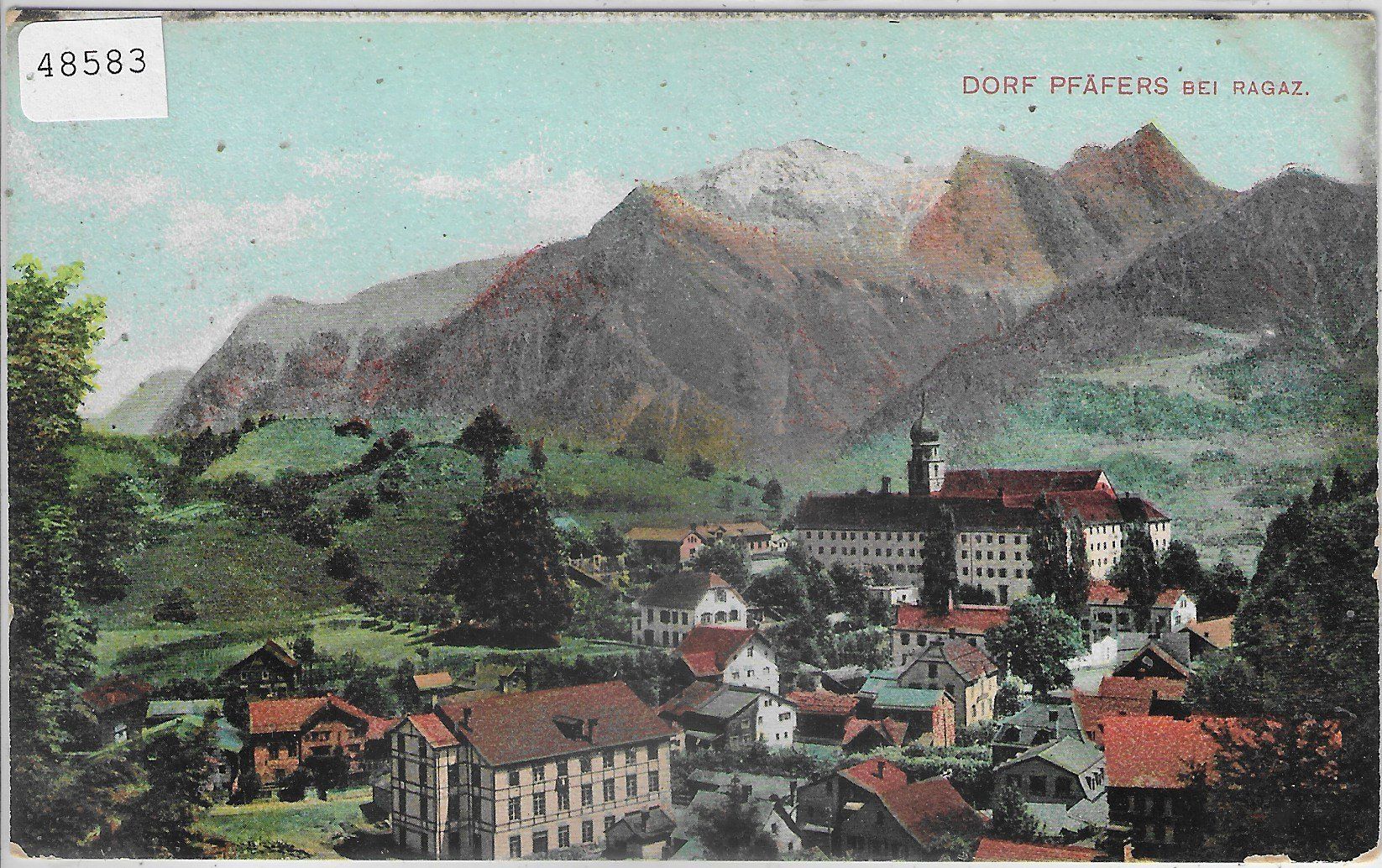 Ansichtskarten: Dorf Pfäfers bei Ragaz – Gebraucht aus Ettingen von Kartenplanet