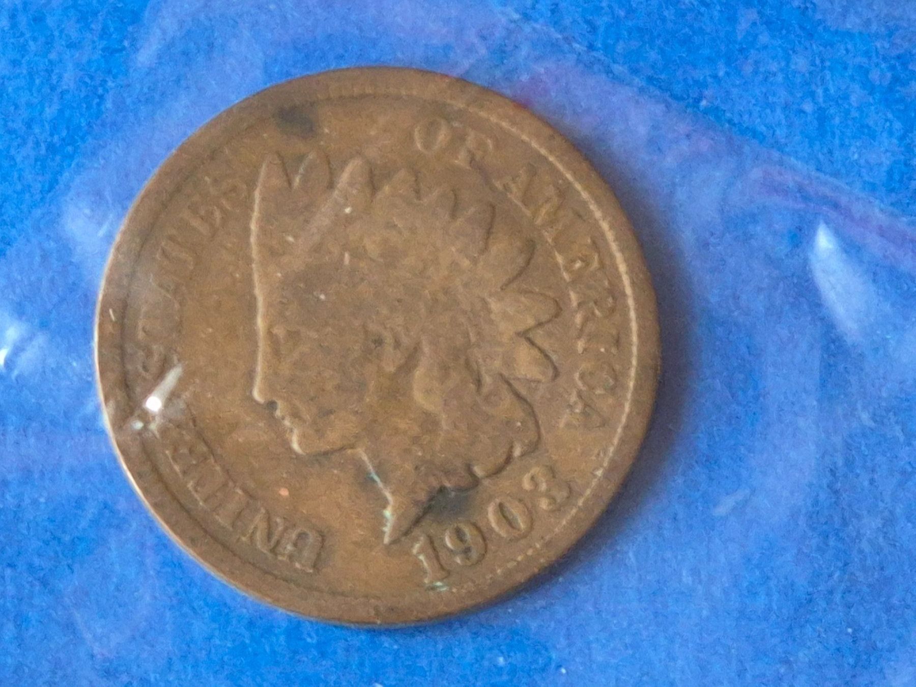 Tutti le monete: US Münze Indian Head one Cent 1903 – Usato da Seewen SZ venduto da SuperpumaDisplayTeam 1