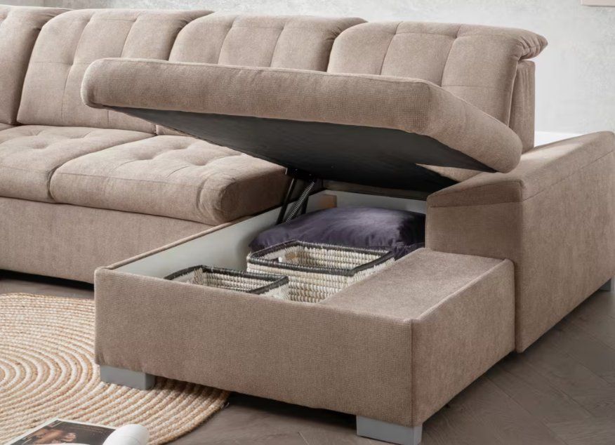 Sofas: XL WOHNLANDSCHAFT SAMTVELOUR BRAUN  -50% – Neu und originalverpackt aus Recherswil von Moebel_Outlet 1