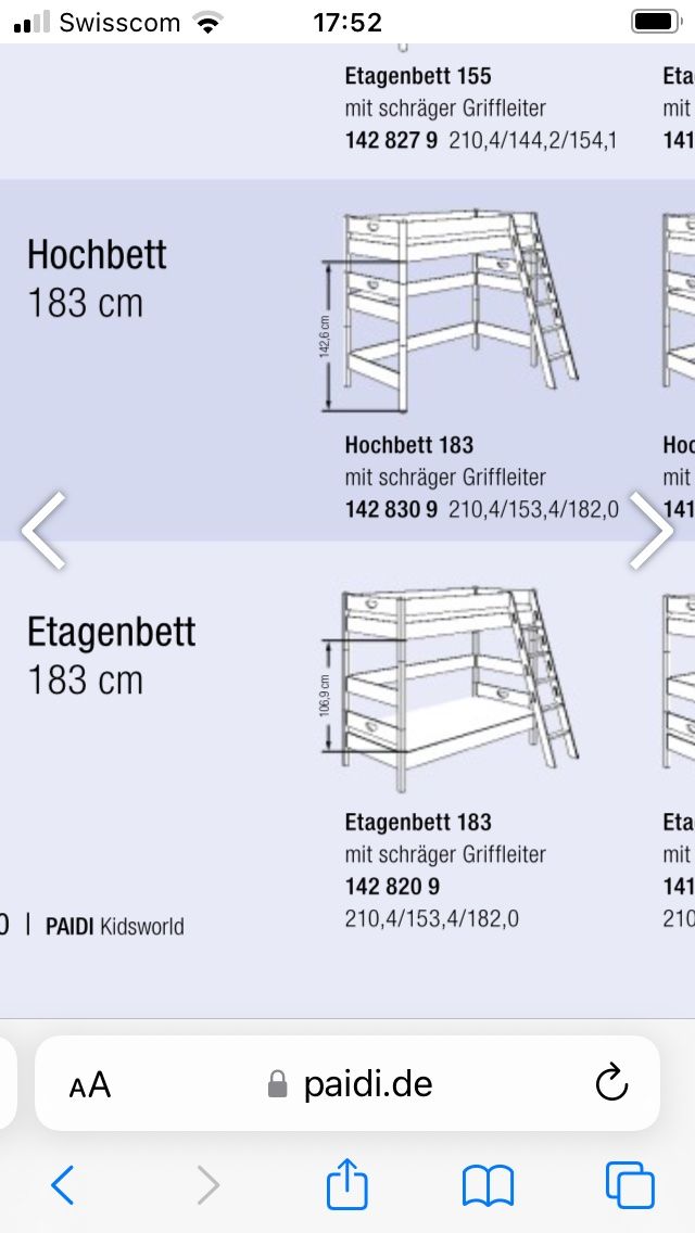 Paidi Letti: Etagenbett/ Kajütenbett – Usato da Möhlin venduto da Panjo63 1