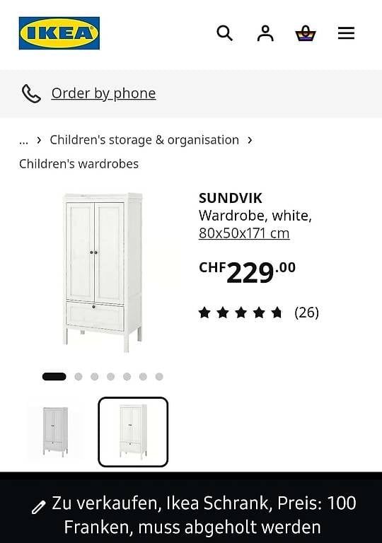 Ikea Armadi: Ikea Kinderschrank Sundvik – Usato da gächlingen venduto da 68charger 1