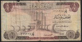 Irak 1/2 Dinar 1973