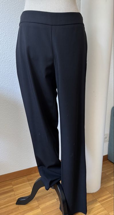 Pantalon Habillé Sarah Pacini Taille 38 - Polyester Gris Fluide - Made In Italy - Occasion TB