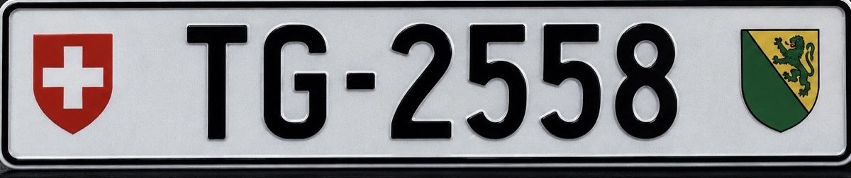Insegne: Kontrollschild TG 2558 – Nuovo (secondo la descrizione) da Flawil venduto da neu_7wrf
