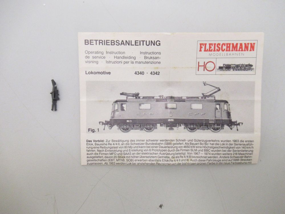 Fleischmann 4342 E-Lok Re 4/4 II SBB CFF FFS DC Analog H0 (Gebraucht ...