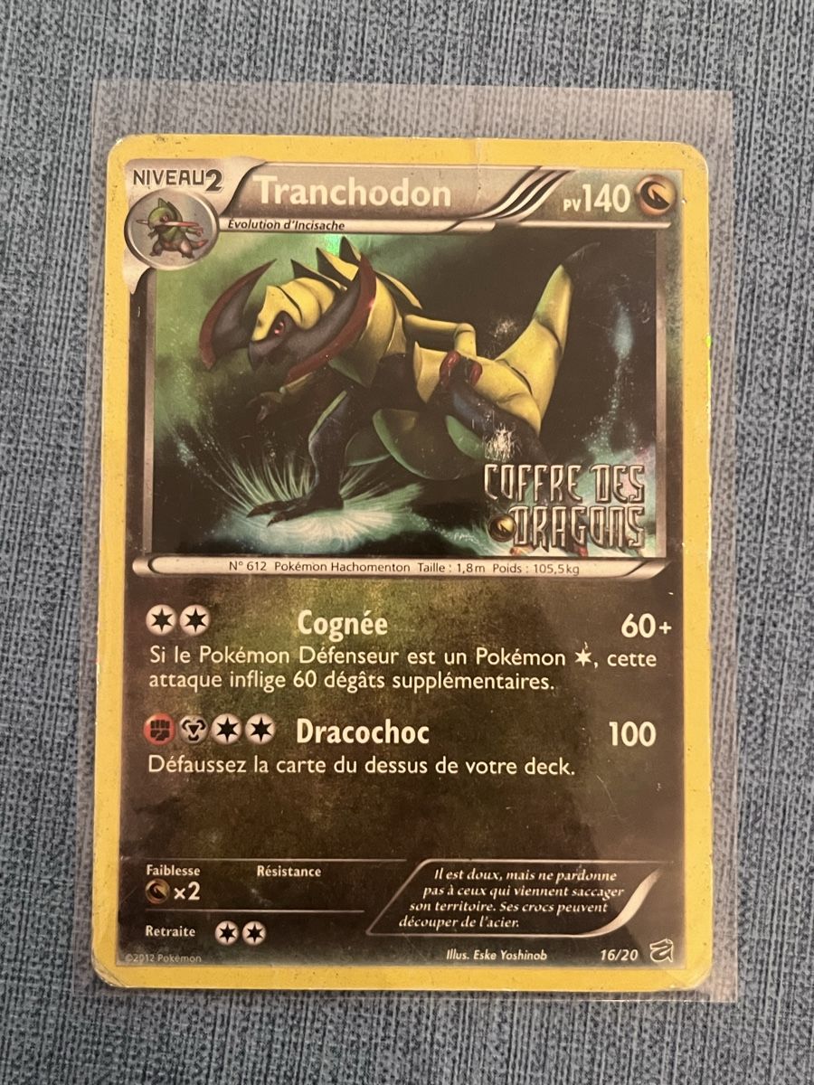 Pokémon Carte collezionabili: Tranchodon Coffre des Dragons FR 16/20 Reverse Stamp – Usato da Le Grand-Saconnex venduto da Koko.hime_