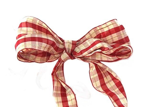 Kit bricolage: Dekoband 4cm kariert rot/creme – Nuovo (secondo la descrizione) da Schlatt TG venduto da kreativ-atelier