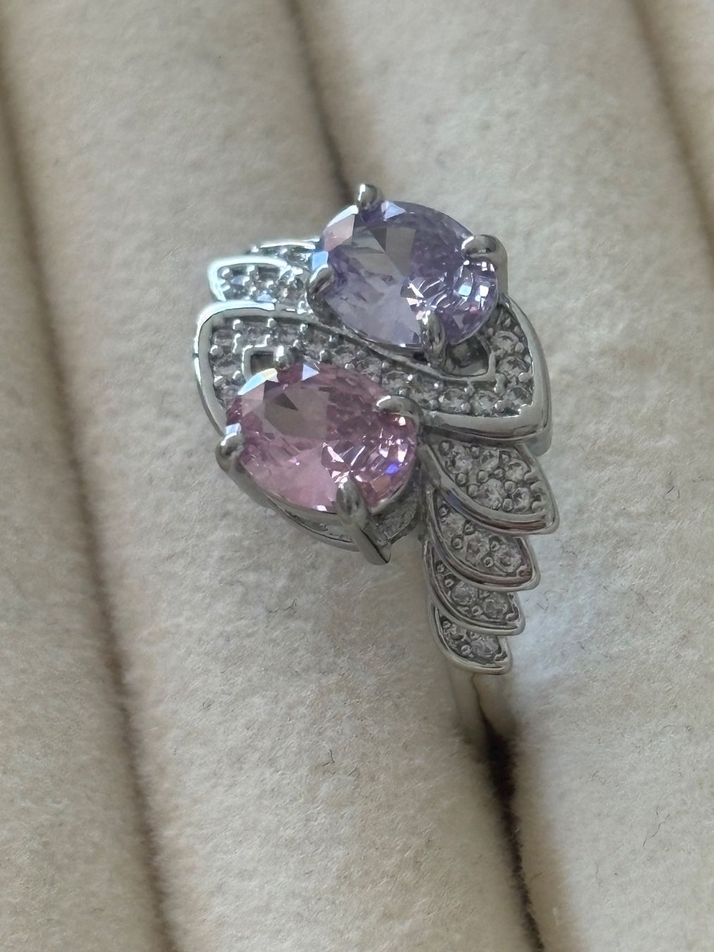 Ringe: Luxus Elegante Gr.19/9 Ring Farbe: Silber/Rosa/Lilas – Neu (gemäss Beschreibung) aus Biel-Bienne von Roserosse13 1